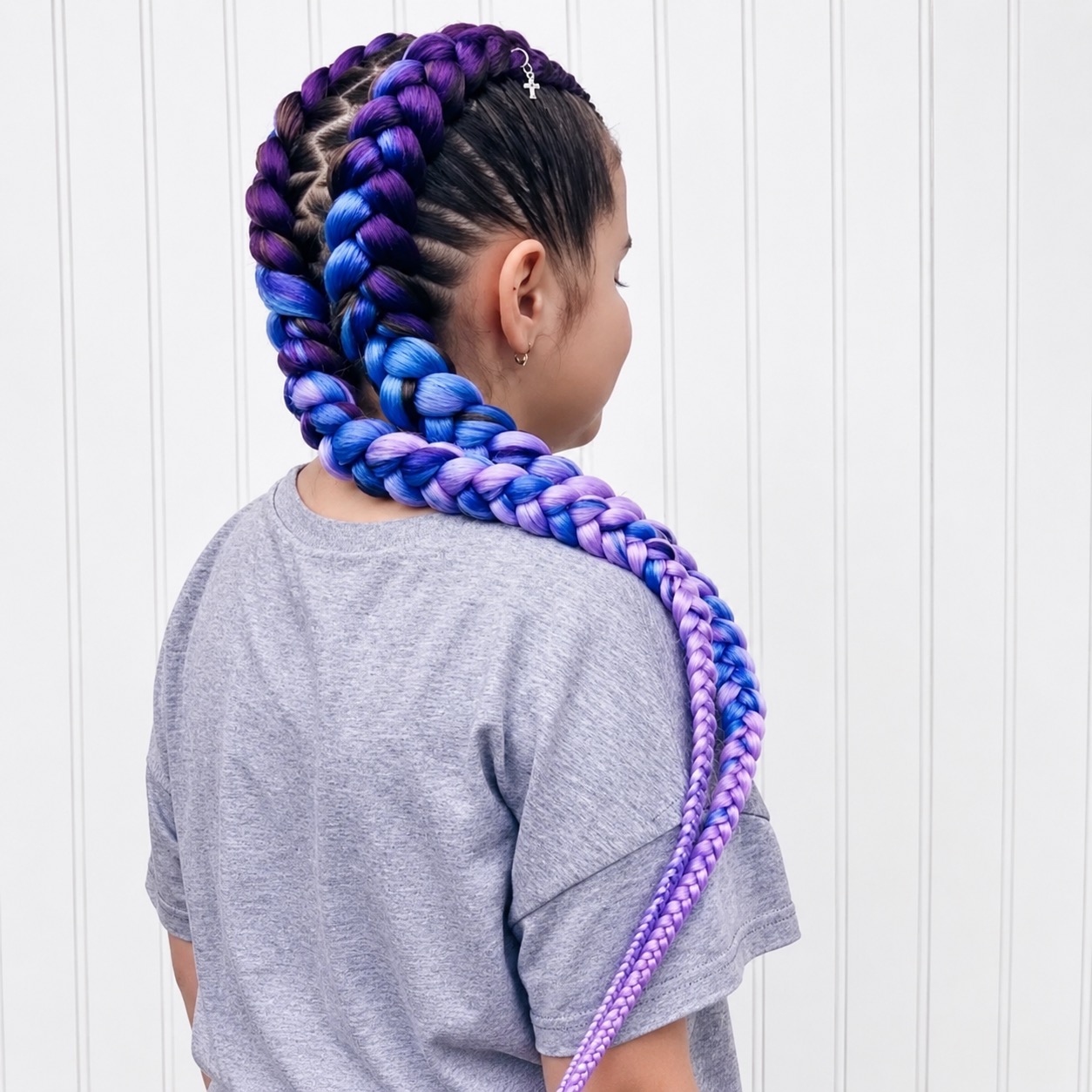 Colorful braid styled by ShearPerfection Hair Salon